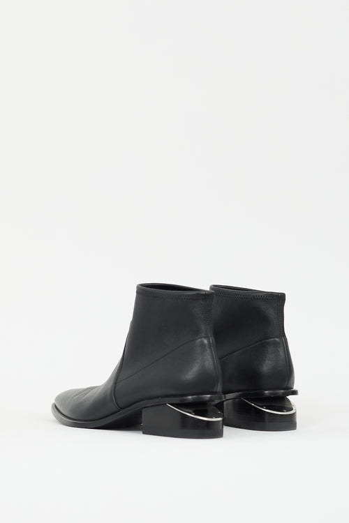 Alexander Wang Black Leather Kori Stretch Boot