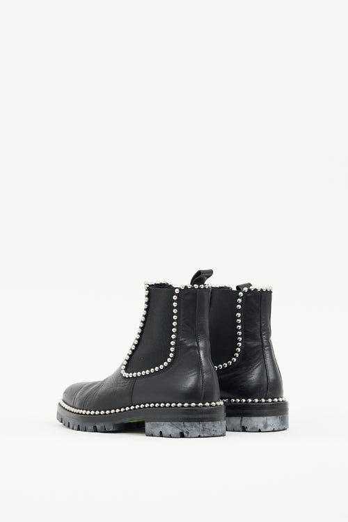 Alexander Wang Black Leather Spencer Embellished Boot