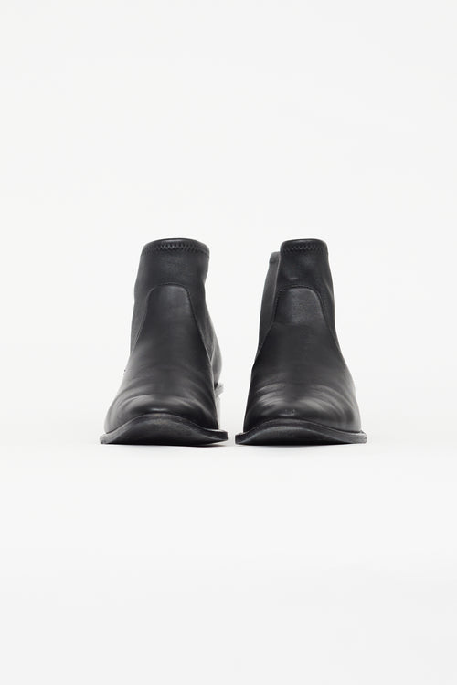 Alexander Wang Black Leather Cut Out Heeled Boot