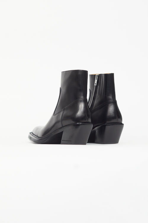 Alexander Wang Black Leather Donovan Ankle Boot