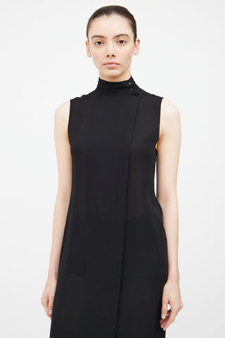 T by Alexander Wang Black Asymmetrical Dress