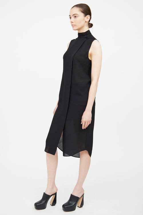 T by Alexander Wang Black Asymmetrical Dress