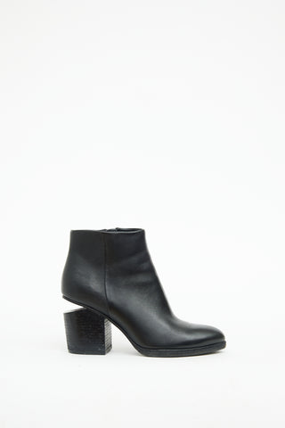 Alexander Wang Black & Silver Tone Gabi Bootie