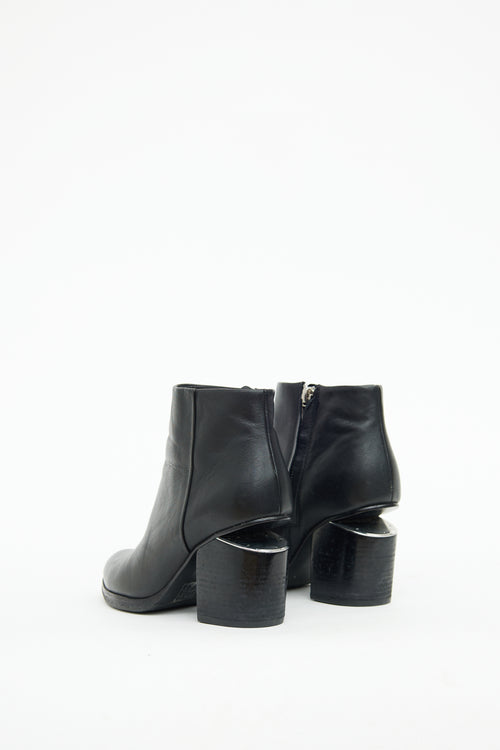 Alexander Wang Black & Silver Tone Gabi Bootie