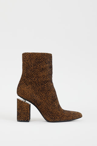Alexander Wang Brown & Black Suede Dotted Kirby Boot