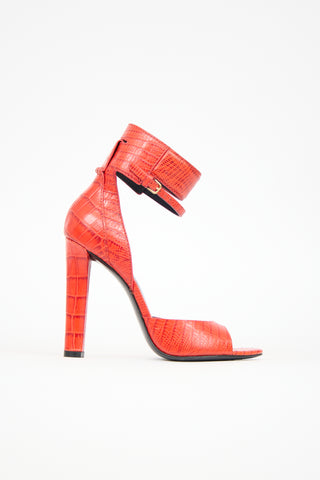 Alexander Wang Embossed Leather Aminata Sandal
