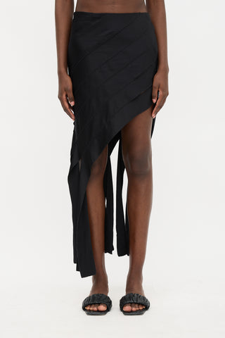 Alexander Wang FW 2011 Silk Asymmetric Fringe Skirt