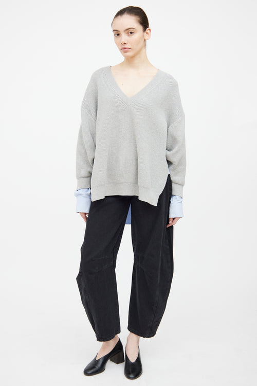 Alexander Wang Grey & Blue Sweater