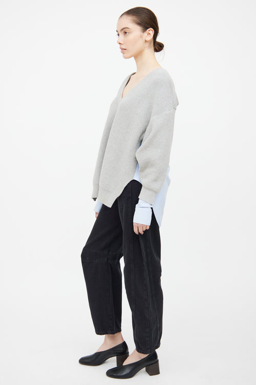 Alexander Wang Grey & Blue Sweater