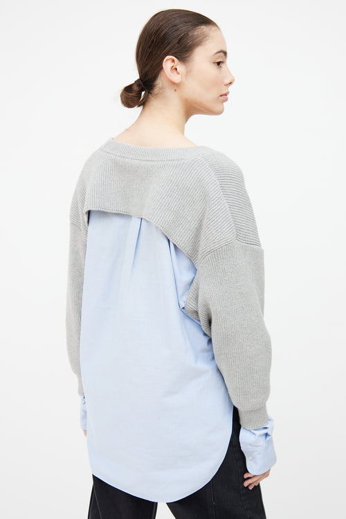 Alexander Wang Grey & Blue Sweater