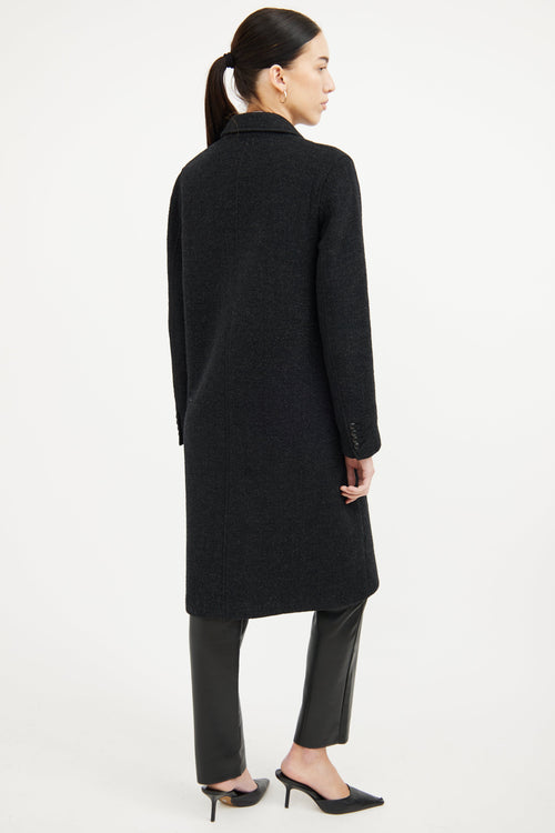 T by Alexander Wang Black Wool Pea Coat