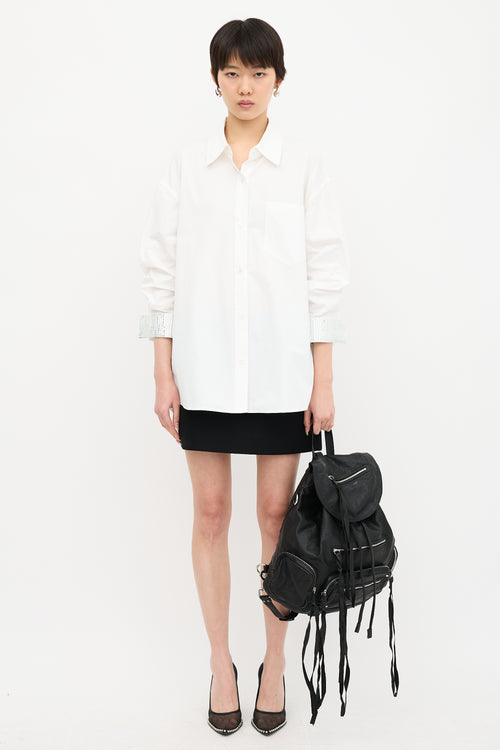 McQ Leather Drawstring Backpack