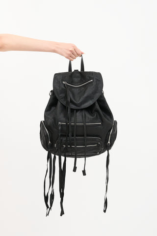 McQ Leather Drawstring Backpack
