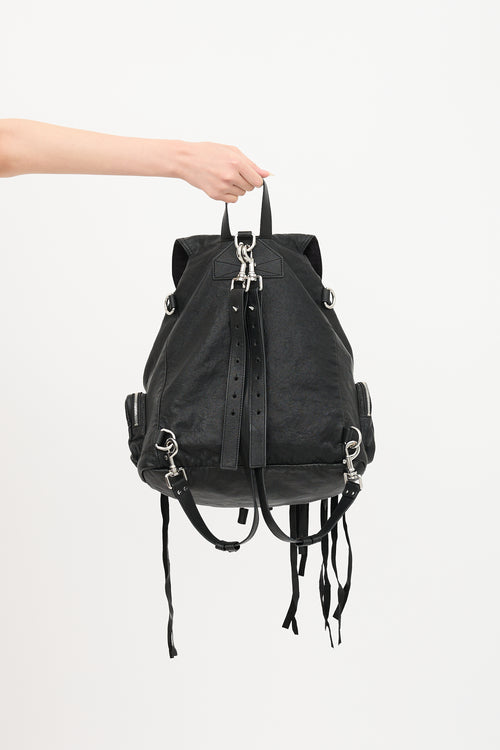 McQ Leather Drawstring Backpack