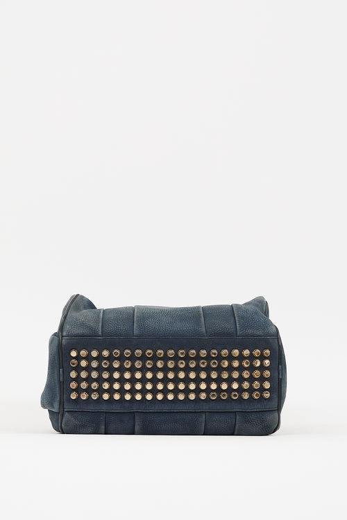 Alexander Wang Navy Leather Rocco Studded Bag