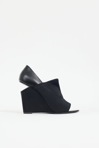 Alexander Wang Neoprene & Leather Alla Wedge Heel