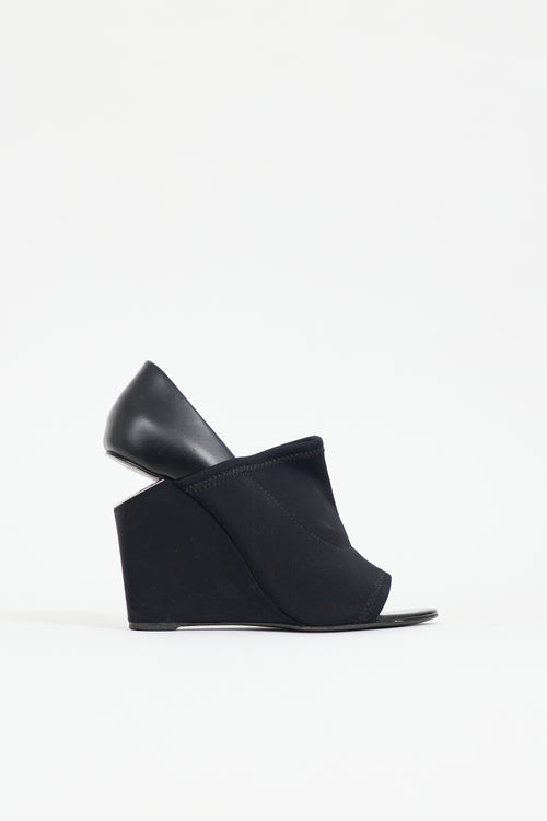 Alexander Wang Neoprene & Leather Alla Wedge Heel