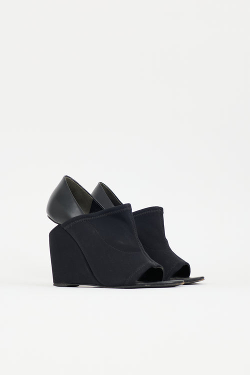 Alexander Wang Neoprene & Leather Alla Wedge Heel