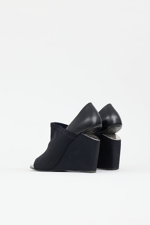 Alexander Wang Neoprene & Leather Alla Wedge Heel