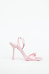 Alexander Wang Pink Satin Bow Charm Sandal