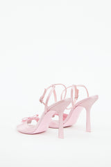 Alexander Wang Pink Satin Bow Charm Sandal