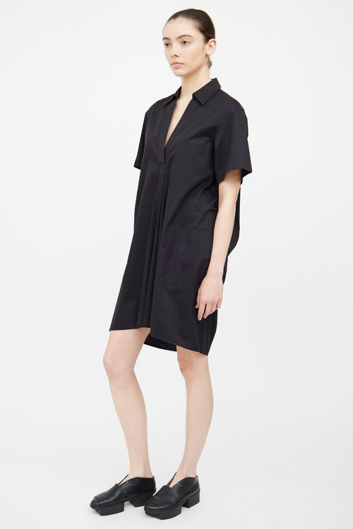 T by Alexander Wang Black V Neck Dress