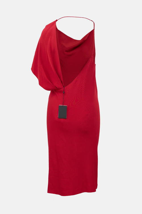 Alexander Wang Silk Draped Midi Dress
