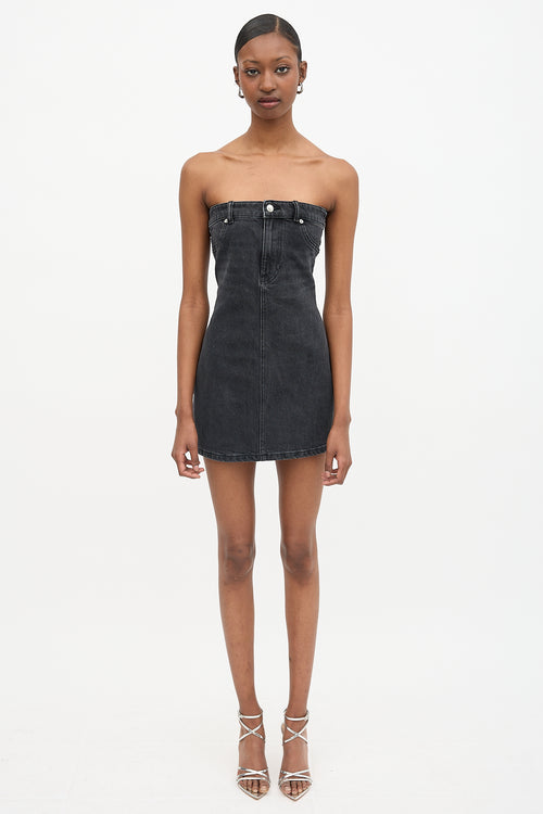 Alexander Wang Strapless Denim Mini Dress