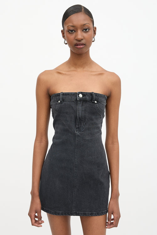 Alexander Wang Strapless Denim Mini Dress