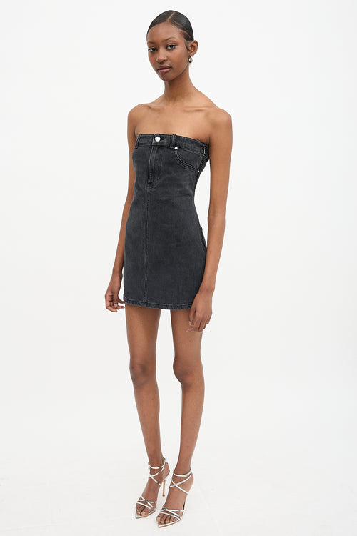 Alexander Wang Strapless Denim Mini Dress