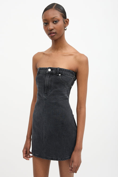 Alexander Wang Strapless Denim Mini Dress