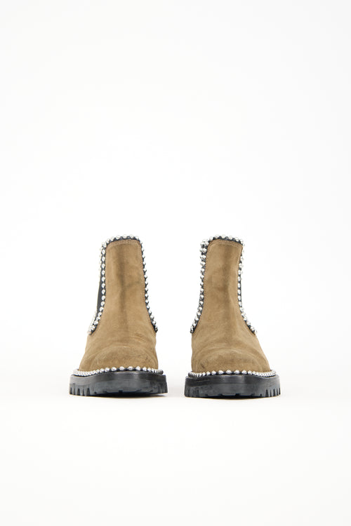 Alexander Wang Suede Embellished Spencer Boot