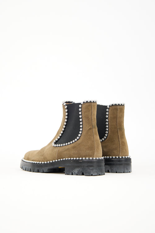 Alexander Wang Suede Embellished Spencer Boot