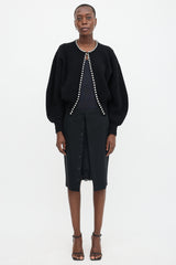 Alexander Wang Wool Pearl Embellished Cardigan