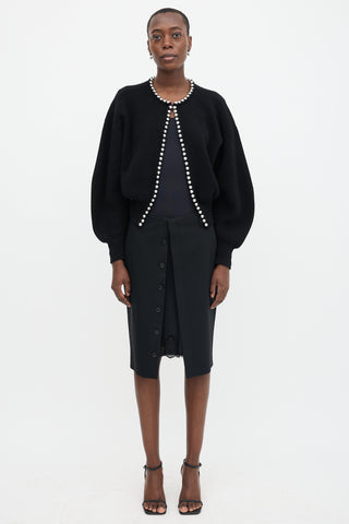 Alexander Wang Wool Pearl Embellished Cardigan