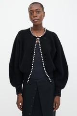 Alexander Wang Wool Pearl Embellished Cardigan
