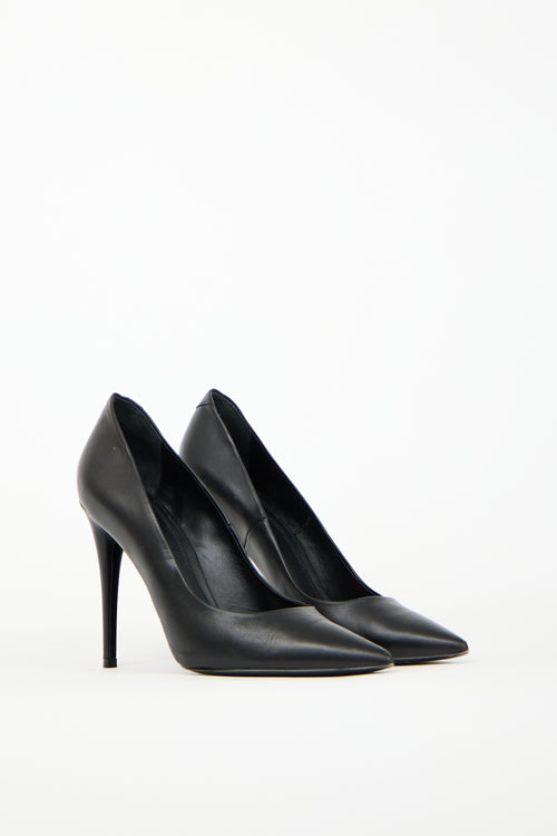 Alexander Wang Black Leather Pointed Toe Pump