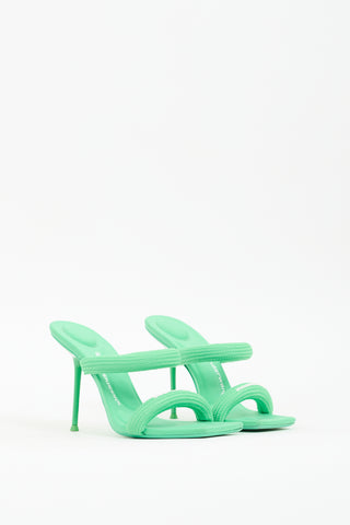 Alexander Wang Green Nylon Julie Sandal