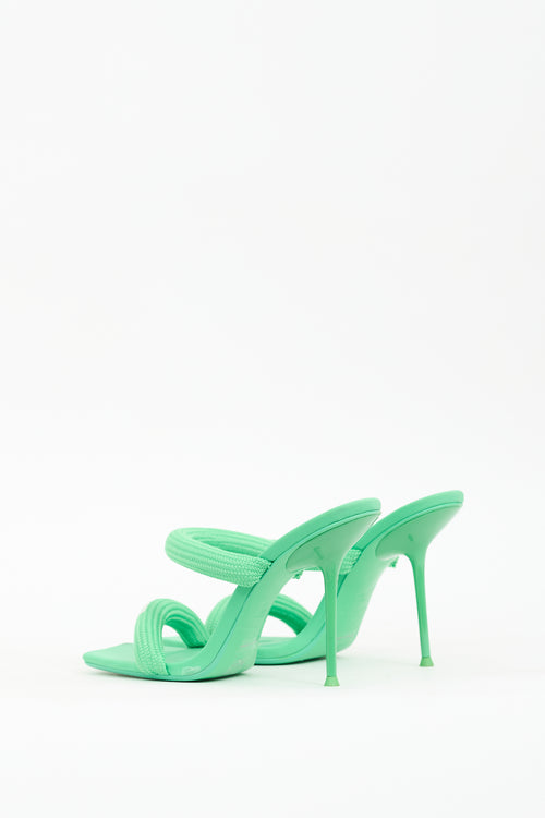 Alexander Wang Green Nylon Julie Sandal