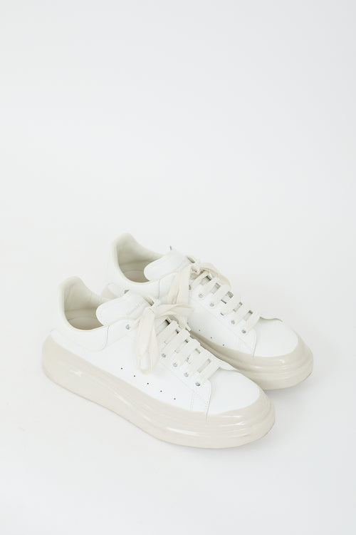 Alexander McQueen White Leather & Rubber Oversized Sneaker