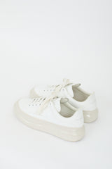 Alexander McQueen White Leather & Rubber Oversized Sneaker