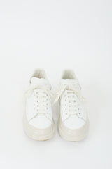 Alexander McQueen White Leather & Rubber Oversized Sneaker