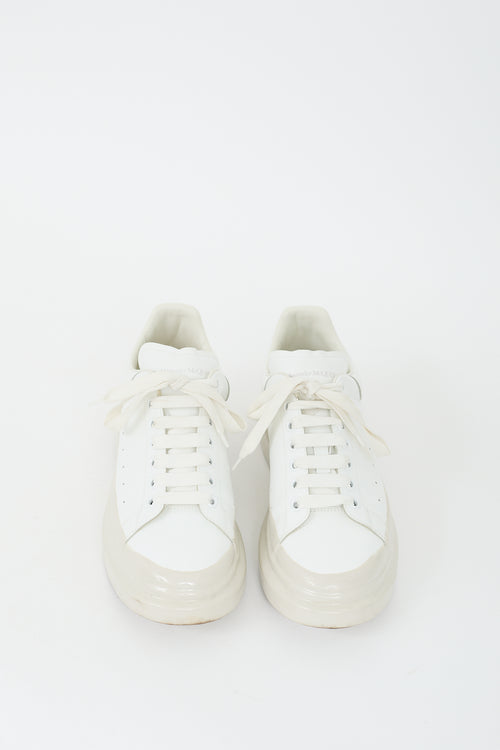 Alexander McQueen White Leather & Rubber Oversized Sneaker