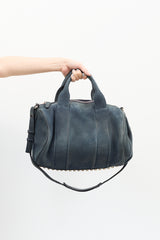 Alexander Wang Navy Leather Rocco Studded Bag