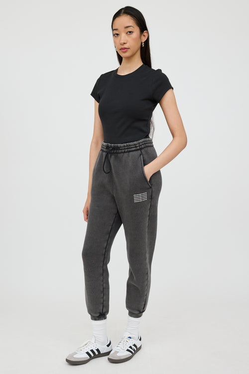 Alexander Wang Grey & White Logo Co-Ord Set