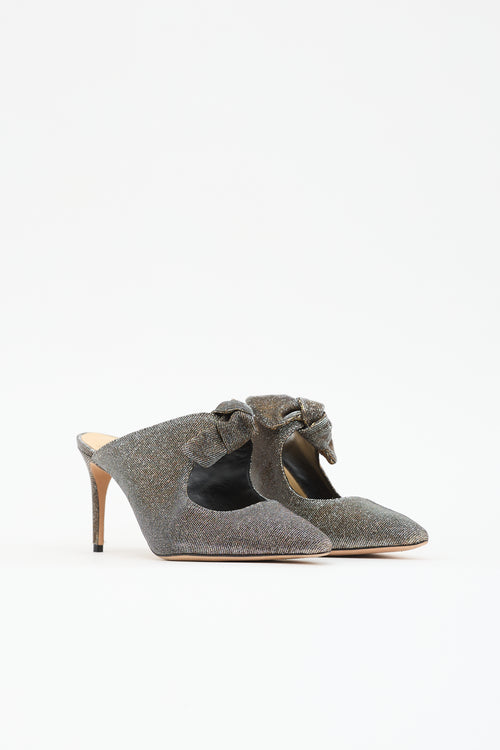 Alexandre Birman Metallic Bow Mule