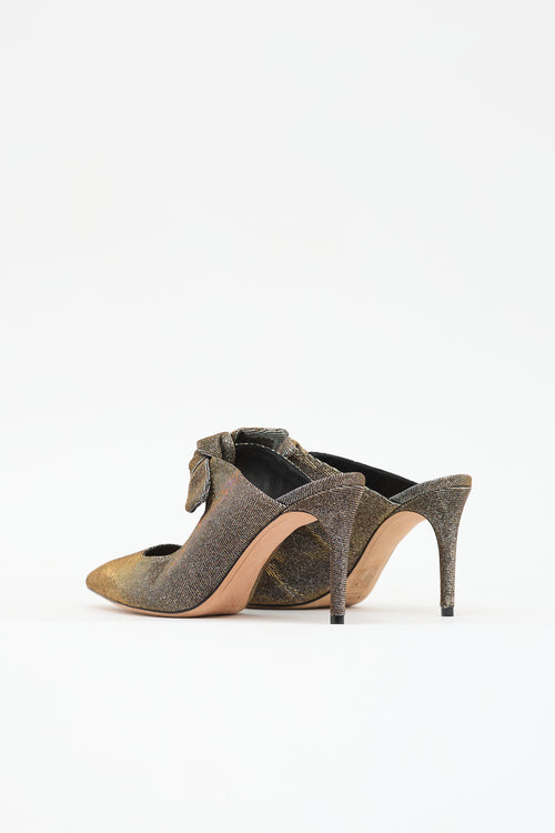 Alexandre Birman Metallic Bow Mule