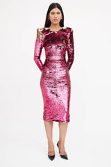 Alexandre Vauthier Open Back Sequin Dress