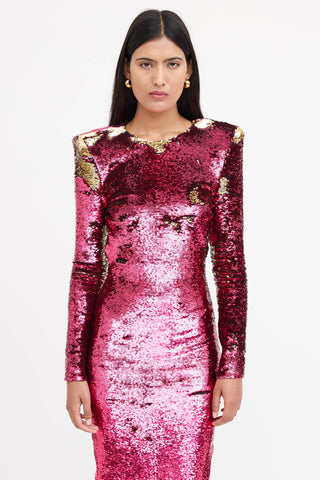 Alexandre Vauthier Open Back Sequin Dress