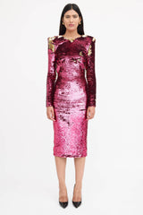 Alexandre Vauthier Open Back Sequin Dress
